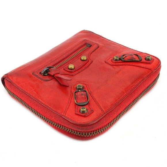 BALENCIAGA two-fold mini wallet leather Auth used T18475 - Picture 14 of 16